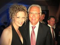 Sara Bennett and Franz Beckenbauer